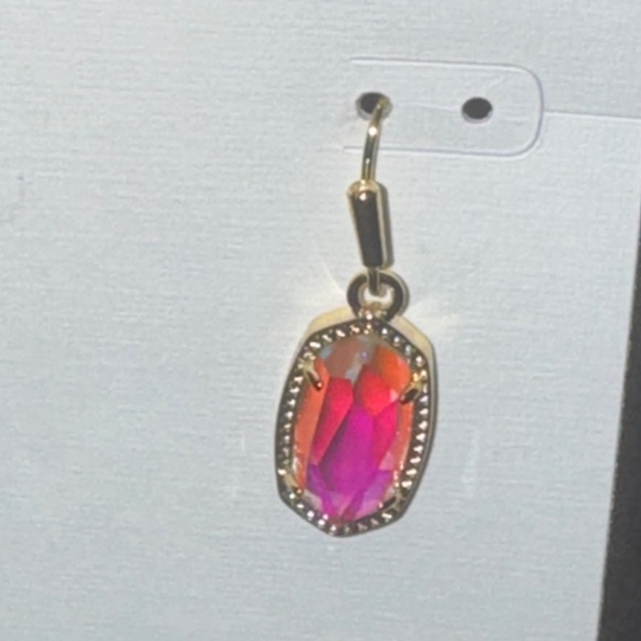 Kendra Scott Lee Gold Drop Earrings in Dichroic Glass - Picture 4 of 8